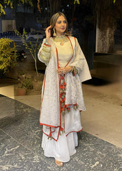 Ireesha - Ivory Sharara Suit