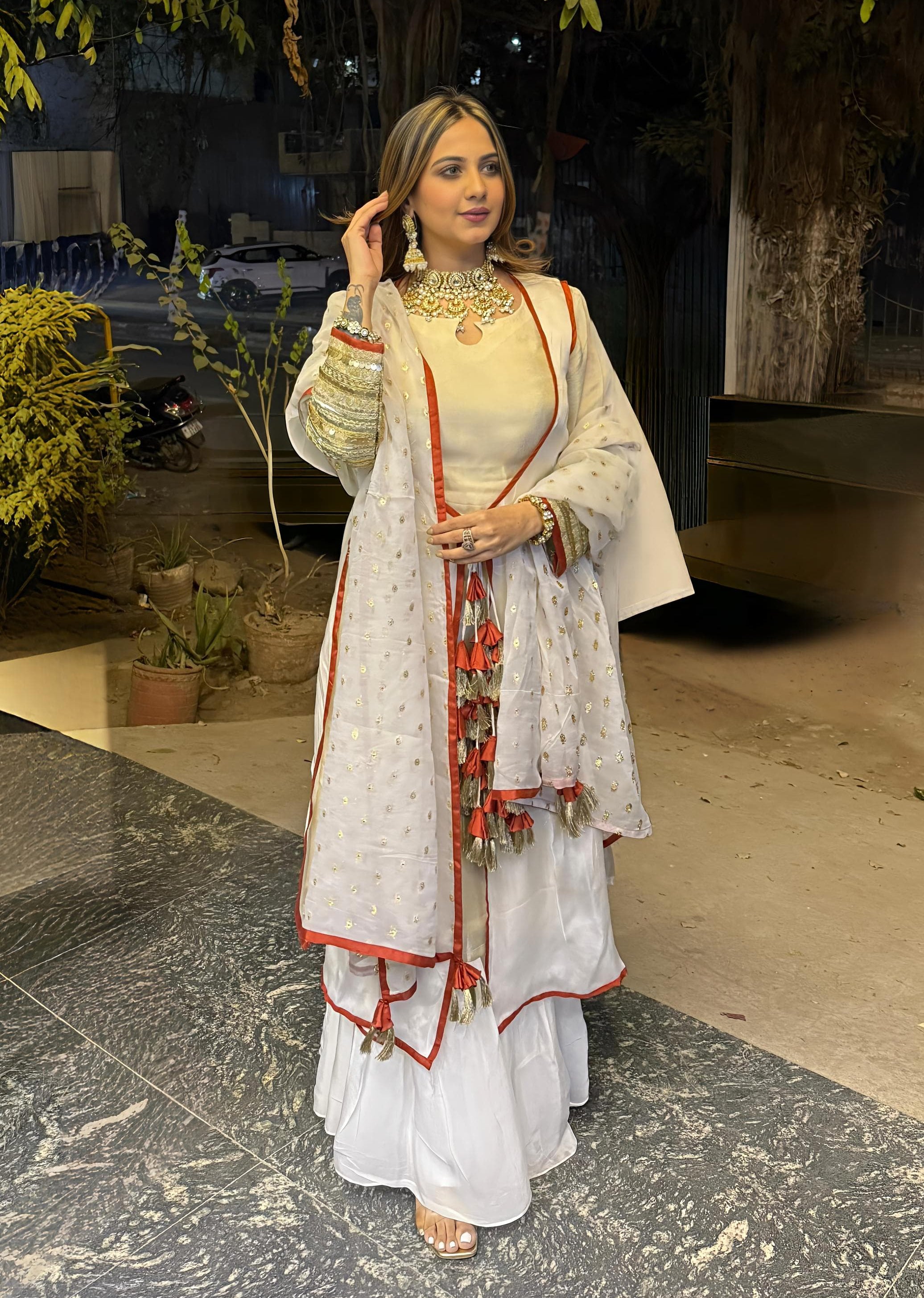 Ireesha - Ivory Sharara Suit