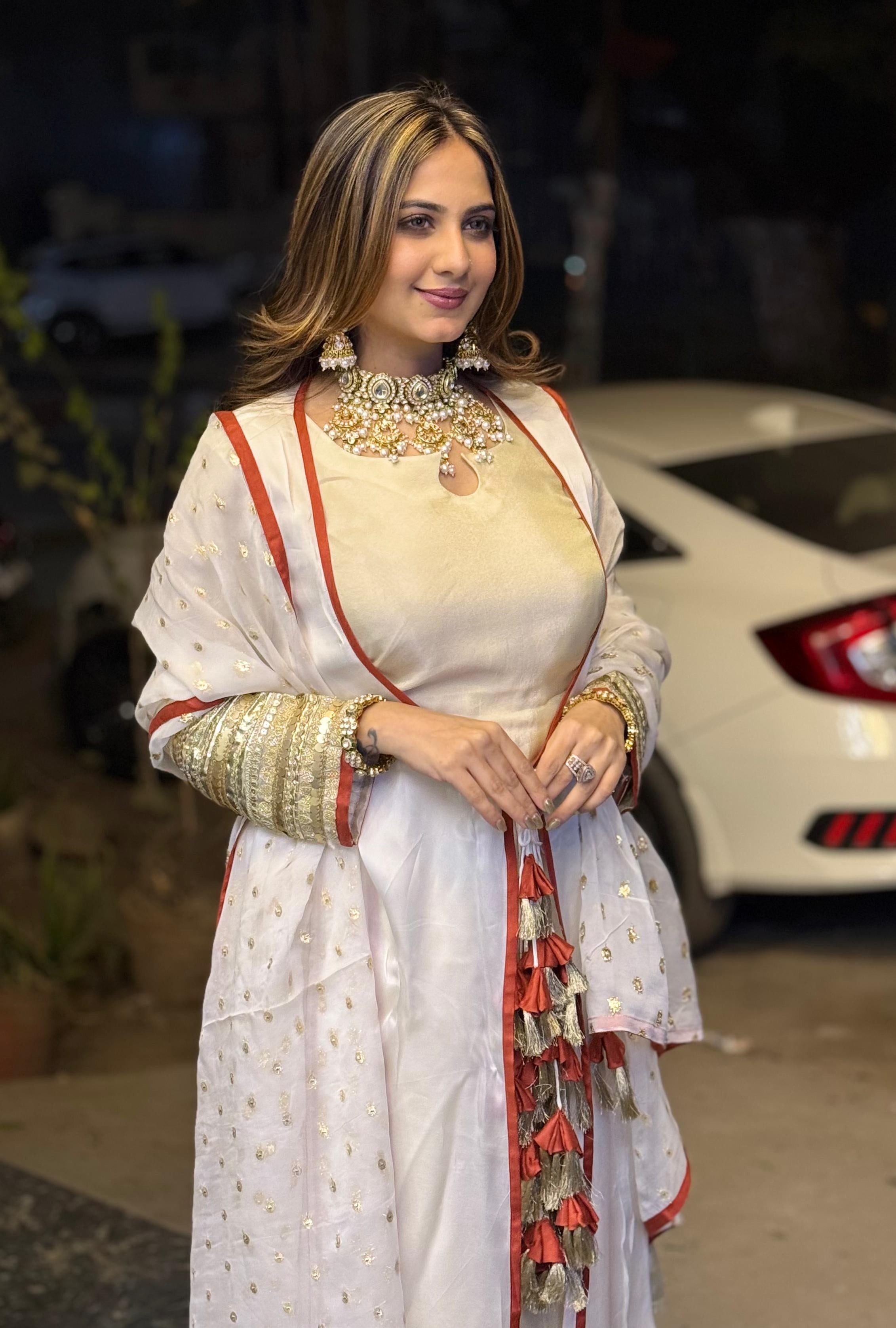 Ireesha - Ivory Sharara Suit