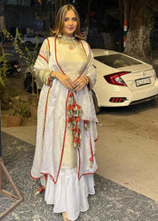Ireesha - Ivory Sharara Suit