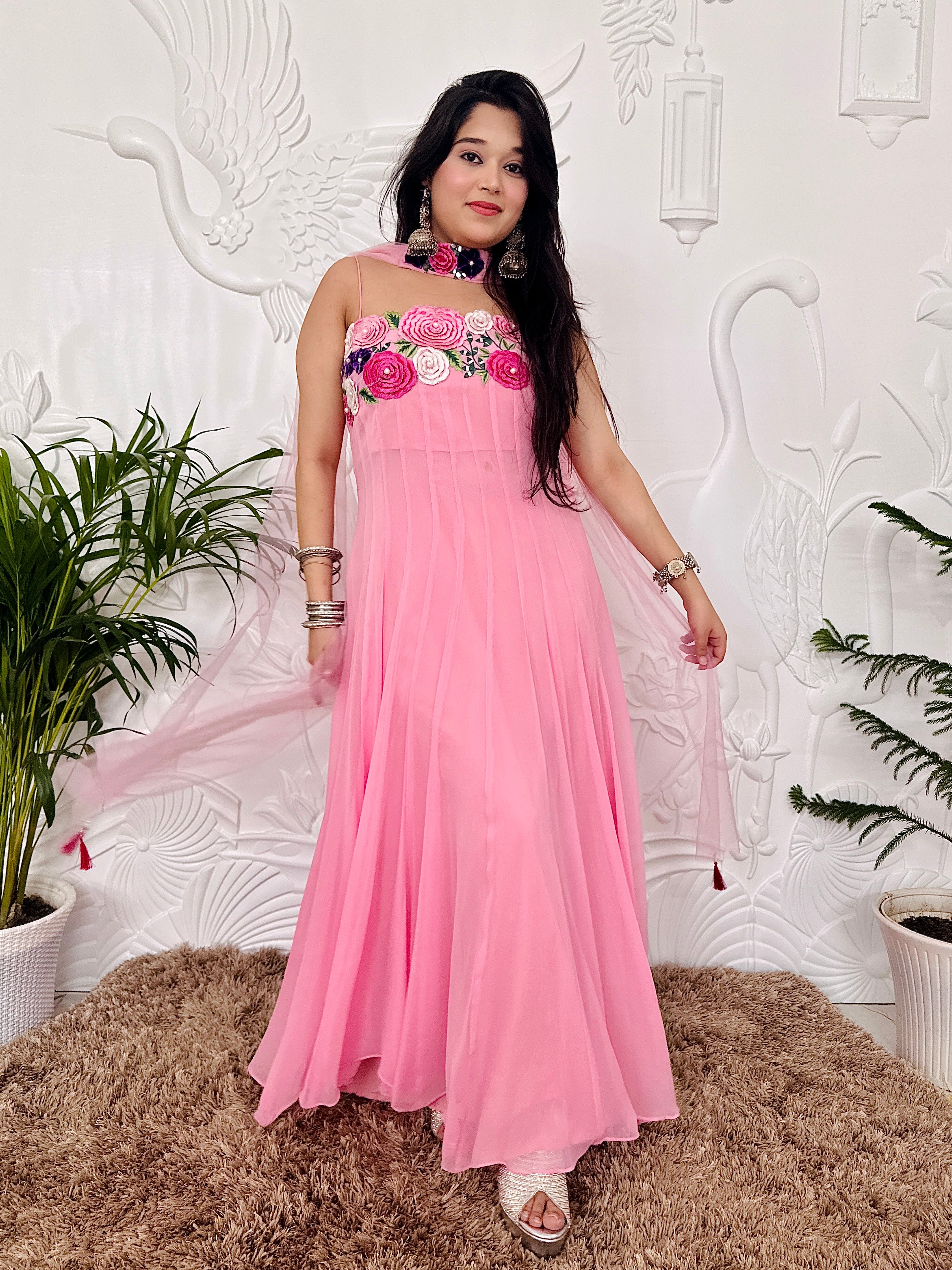 Inaayat- Blush Pink Designer Anarkali