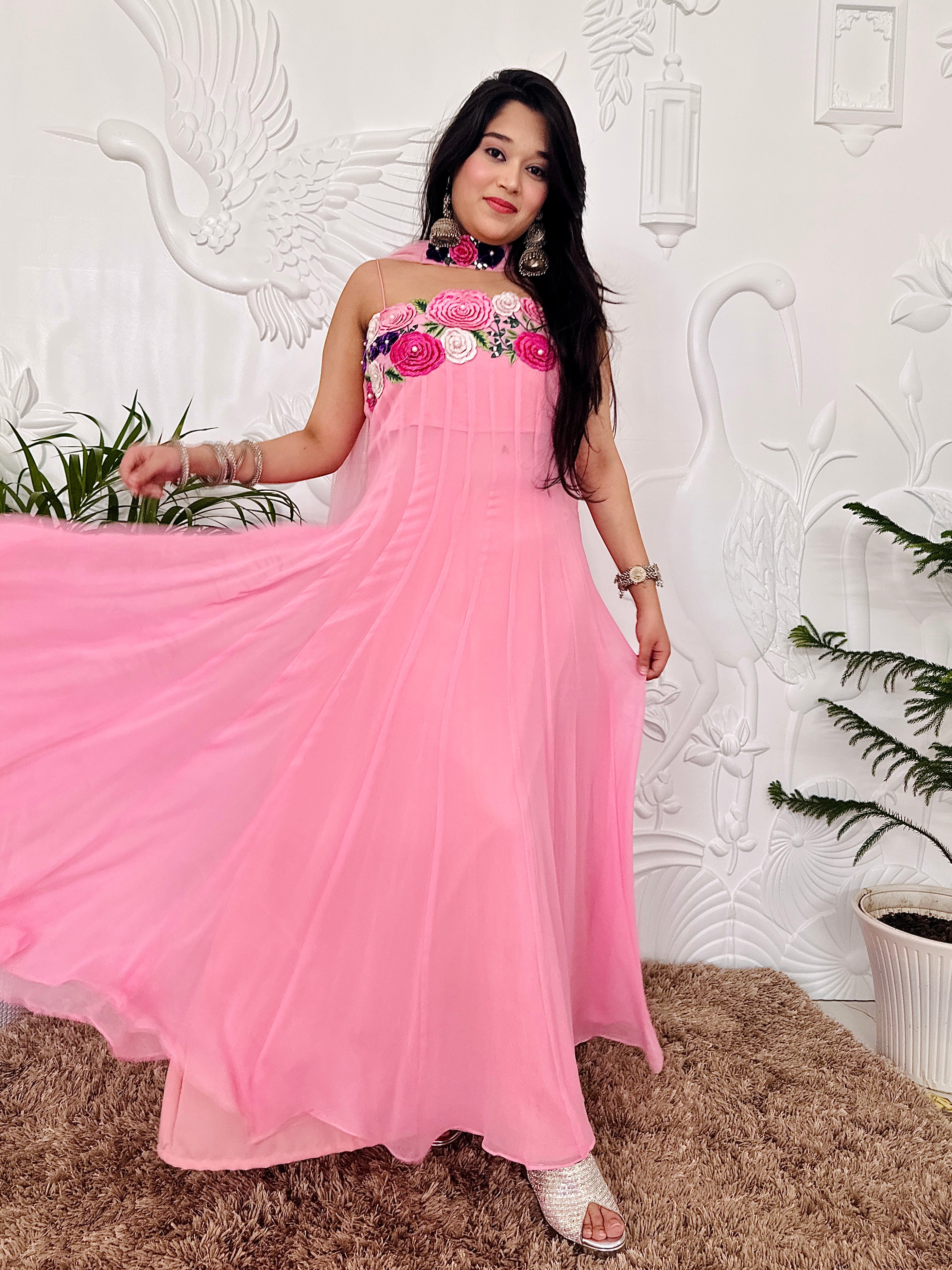 Inaayat- Blush Pink Designer Anarkali