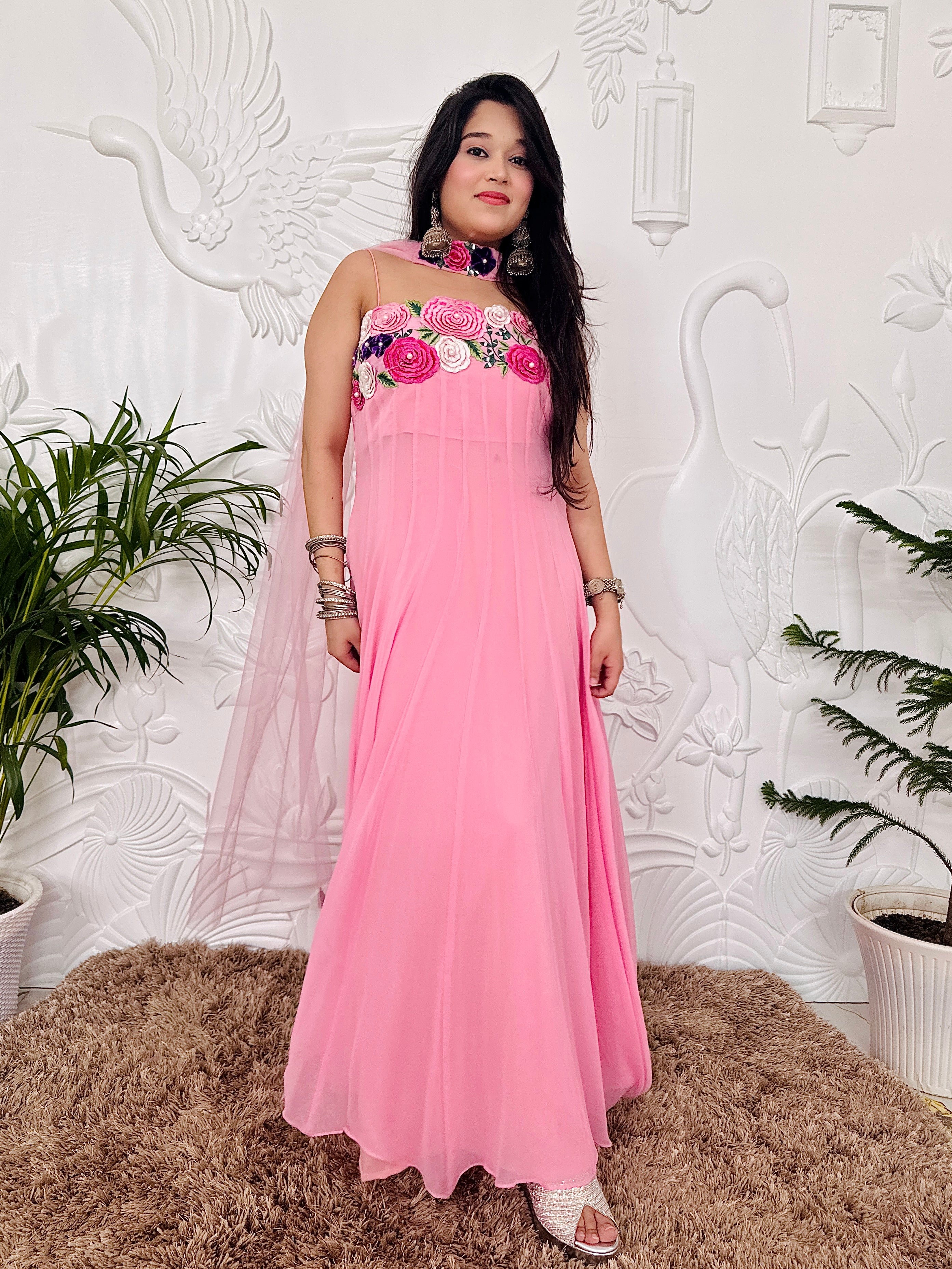 Inaayat- Blush Pink Designer Anarkali