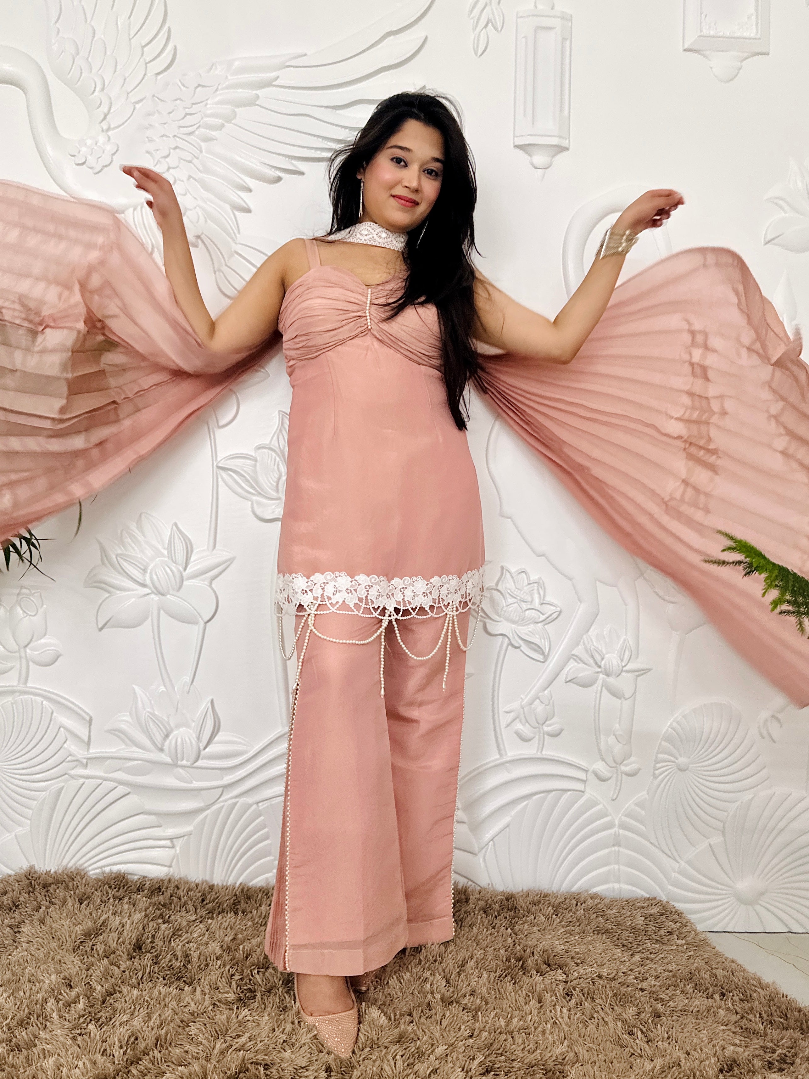 MAHIRA - Peach Indo-Western
