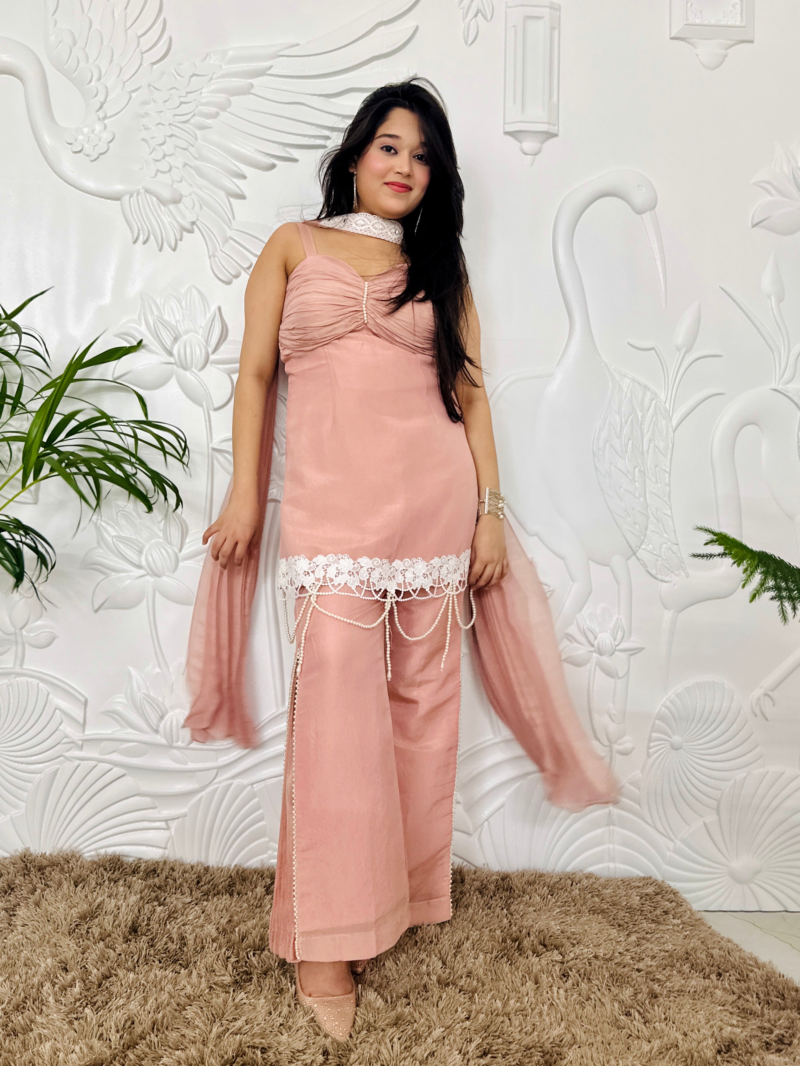 MAHIRA - Peach Indo-Western