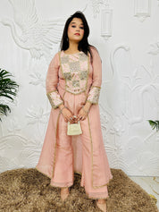 Noora - Peach Designer Co-ord Set