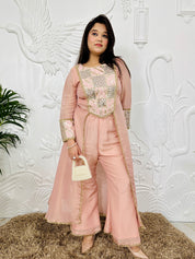 Noora - Peach Designer Co-ord Set
