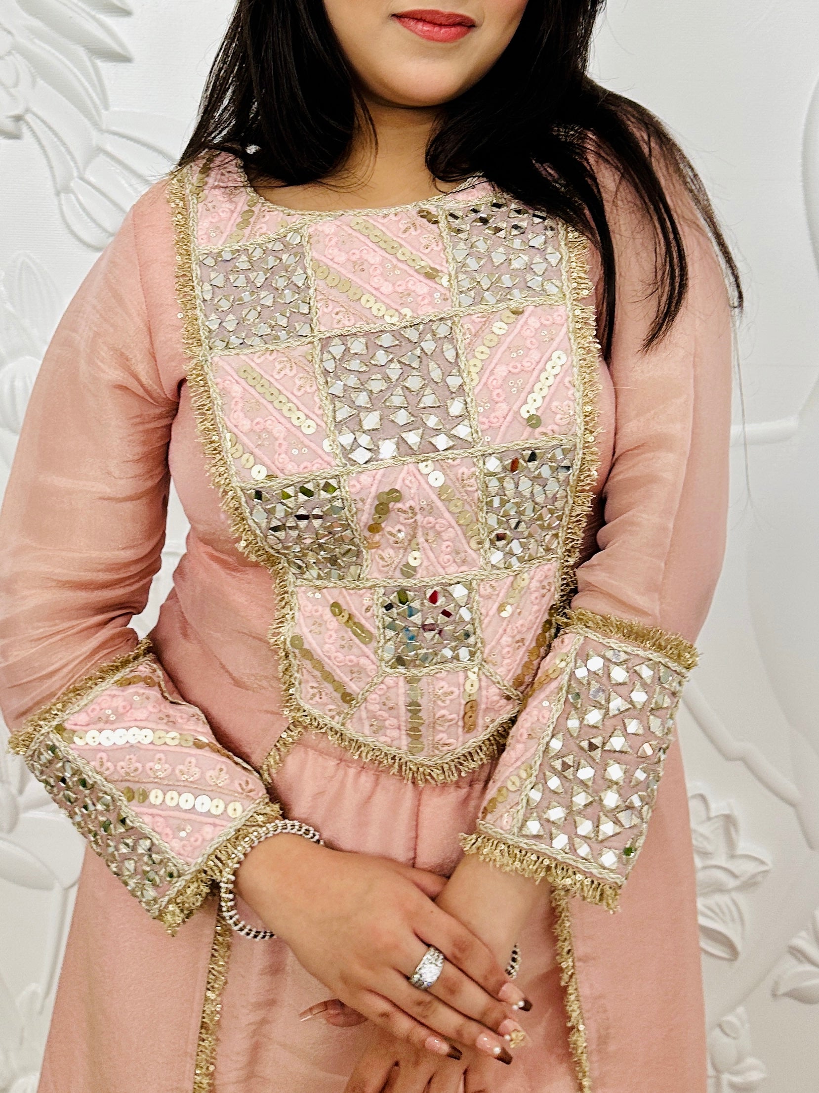 Noora - Peach Designer Co-ord Set