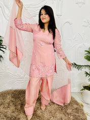 Nayab - Blush Pink Farshi Salwar Suit