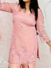 Nayab - Blush Pink Farshi Salwar Suit