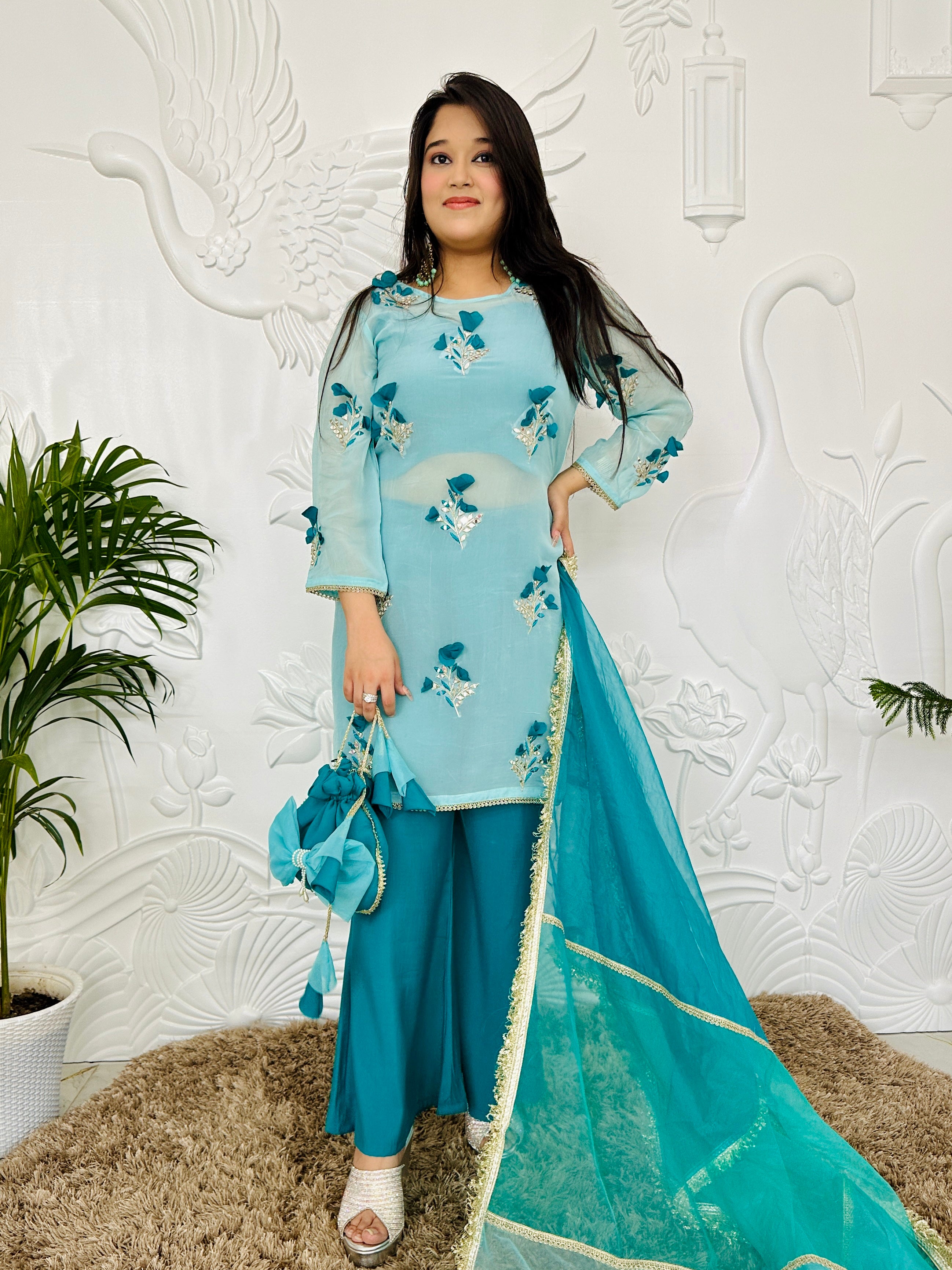 Mishba - Blue 3D Designer Suit