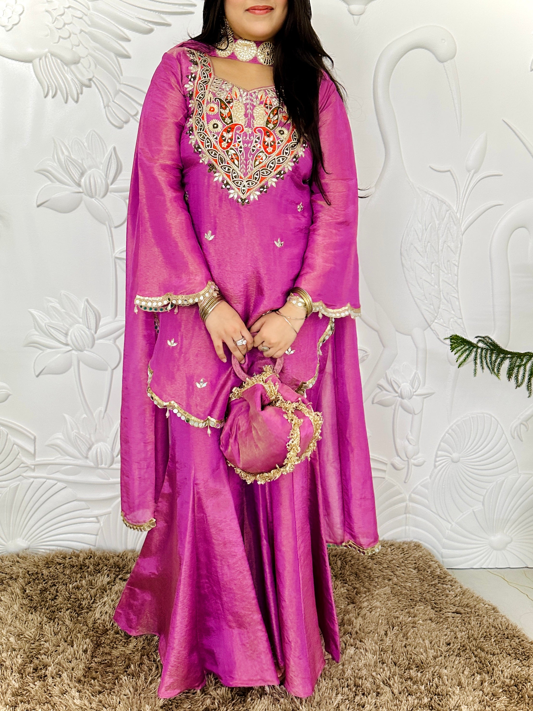 Raha - Purple  Sharara Suit