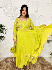 Alina - Green Anarkali