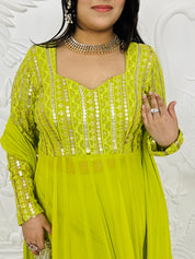 Alina - Green Anarkali