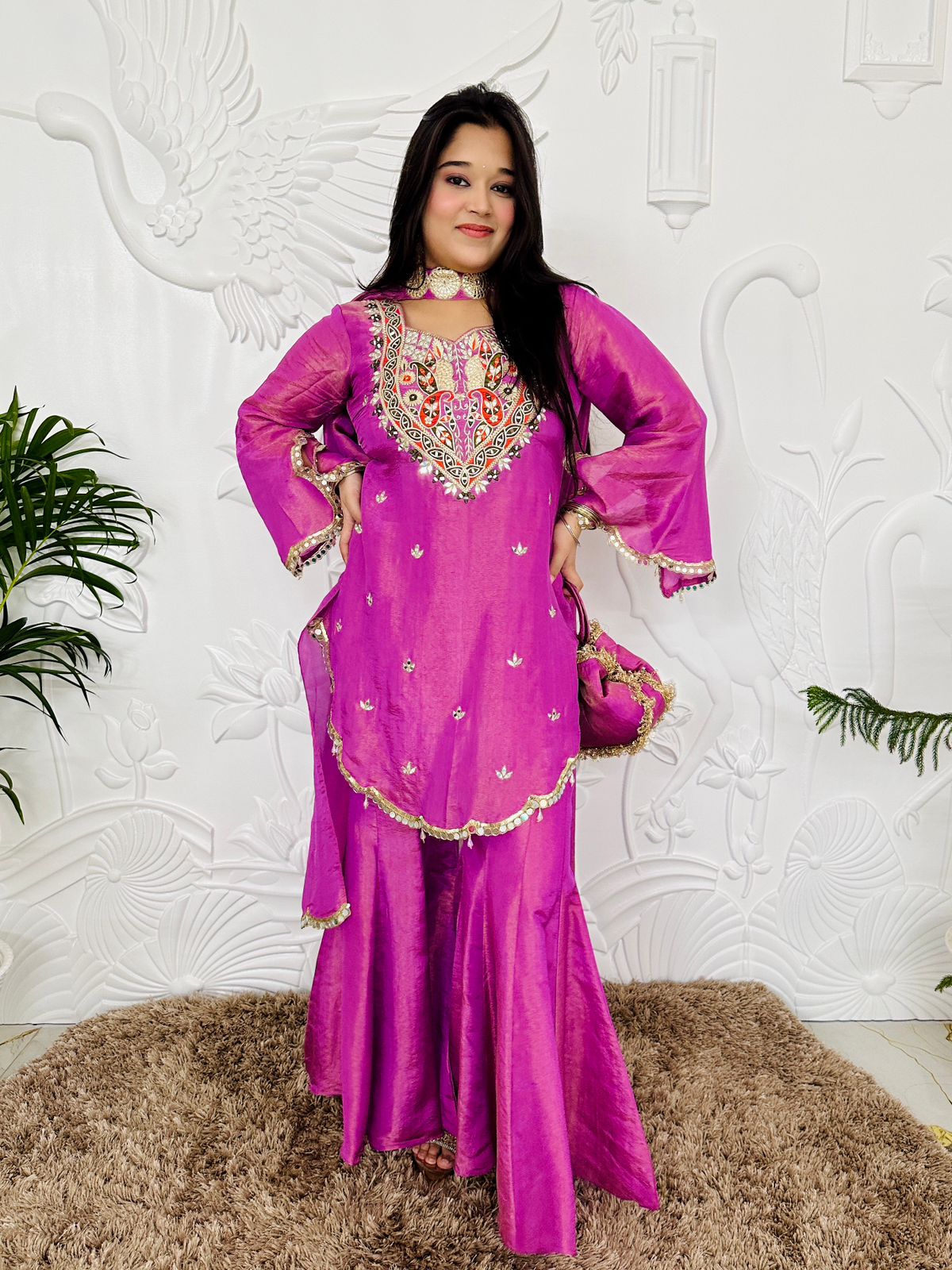 Raha - Purple  Sharara Suit