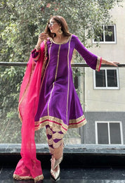 Ada - Purple Anarkali