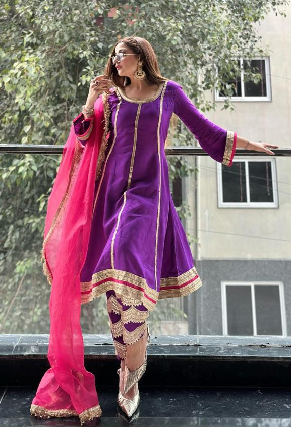 Ada - Purple Anarkali