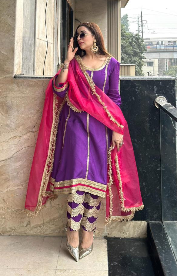 Ada - Purple Anarkali