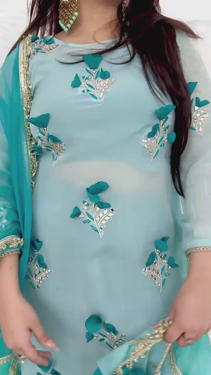 Mishba - Blue 3D Designer Suit