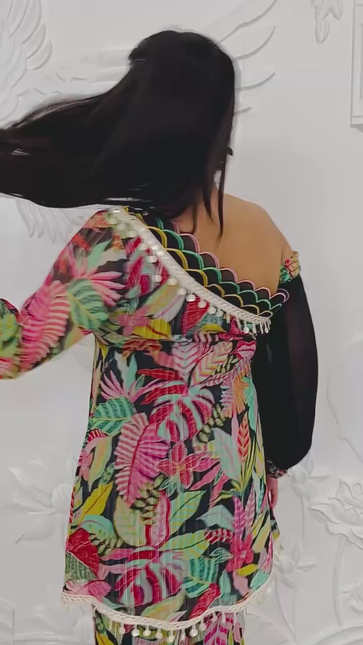 Julia - Black Designer Co-ord Set